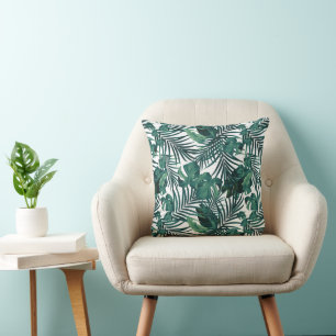 Tropical Jungle Leaves 1 - Repeating Cushion