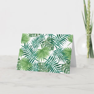 Tropical Jungle Leaves Card