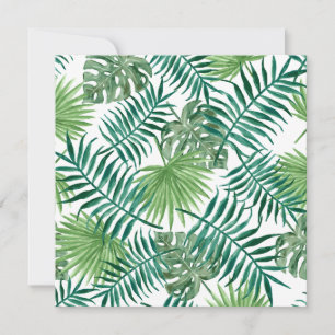 Tropical Jungle Leaves Card