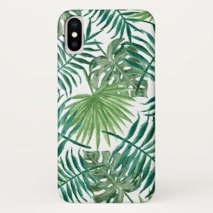 Tropical Jungle Leaves iPhone X Case