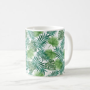 Tropical Jungle Leaves Coffee Mug