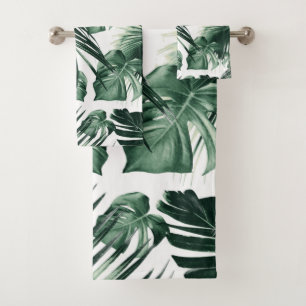 Tropical Jungle Leaves Dream #7a #tropical Bath Towel Set