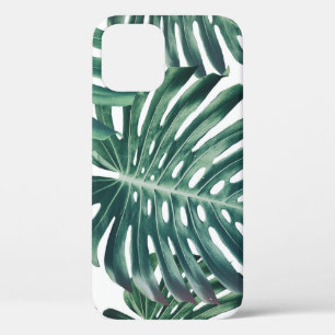 Tropical Jungle Leaves Floral Background iPhone 12 Case