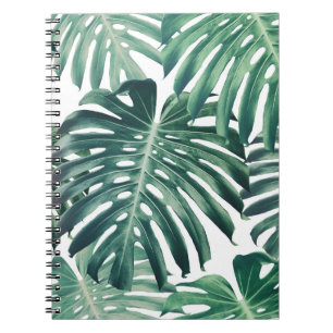 Tropical Jungle Leaves Floral Background Notebook