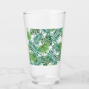 Tropical Jungle Leaves Glass