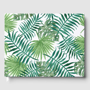 Tropical Jungle Leaves Guest Book