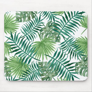 Tropical Jungle Leaves Mouse Pad