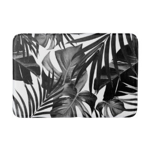 Tropical Jungle Leaves Pattern #10 Bath Mat