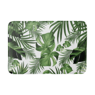 Tropical Jungle Leaves Pattern #12 (2020 Edition) Bath Mat