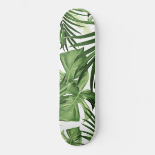 Tropical Jungle Leaves Pattern #12 Skateboard