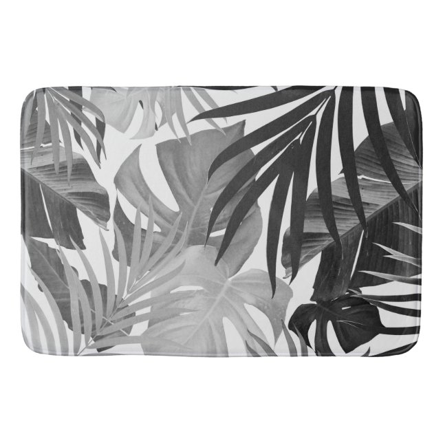 Tropical Jungle Leaves Pattern #16 #art Bath Mat (Front)