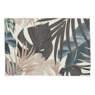 Tropical Jungle Leaves Pattern #20 (Fall Colours) Pillowcase
