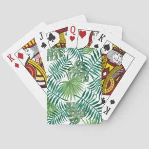 Tropical Jungle Leaves Playing Cards