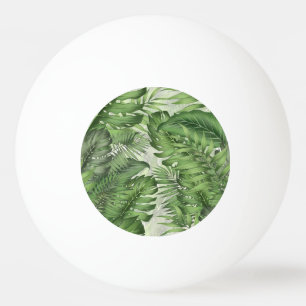 Tropical jungle leaves: seamless floral background ping pong ball