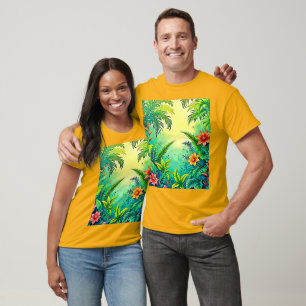 Tropical Jungle Lush Paradise Design T-Shirt