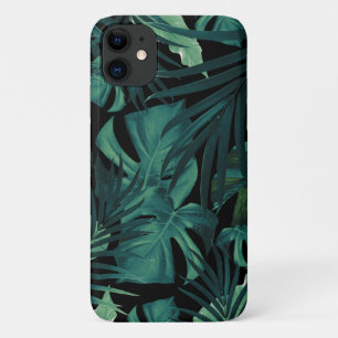 Tropical Jungle Night Leaves Pattern #1 #tropical iPhone 11 Case
