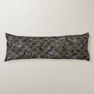 Tropical Jungle Noir Scales Glam 1 Body Cushion
