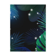 Tropical Jungle | Overlapping Palm Monstera Leaves