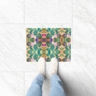 tropical jungle painting doormat