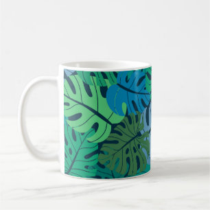 Tropical Jungle Palm Seamless Pattern Coffee Mug