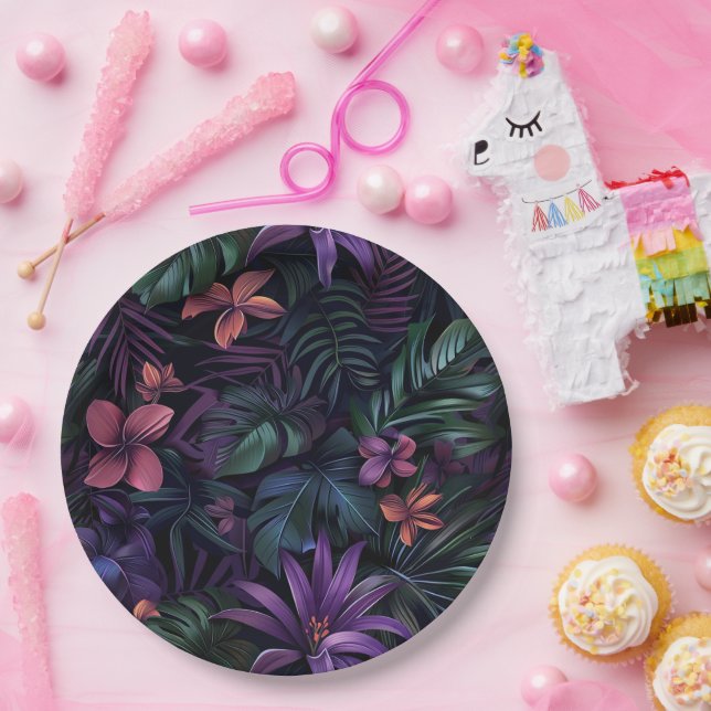 Tropical-Jungle Paper Plate (Party)