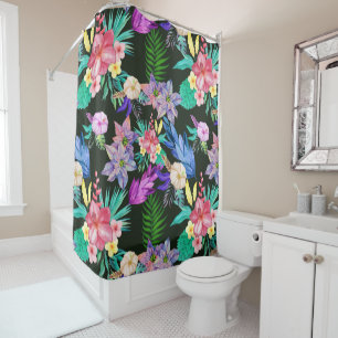 Tropical Jungle Plants Shower Curtain