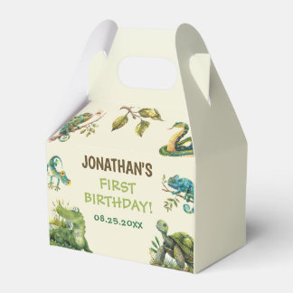 Tropical Jungle Reptile Kids Birthday Party Favour Box