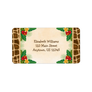 Tropical Jungle Return Address Label