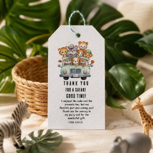 Tropical Jungle Safari Animals Boy Baby Shower Gift Tags