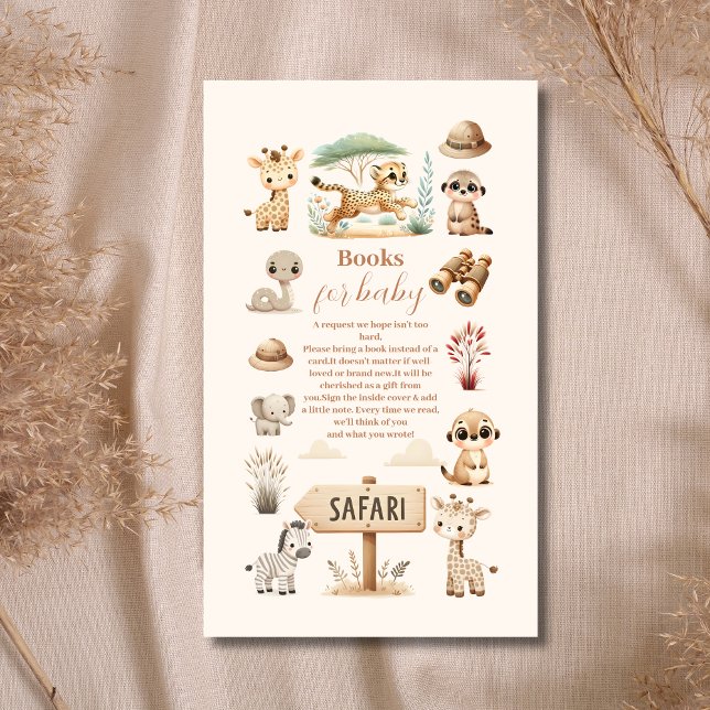 Tropical Jungle Safari Animals Boy  Books for Baby Enclosure Card (Creator Uploaded)
