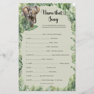 Tropical Jungle Safari Animals Name That Song game