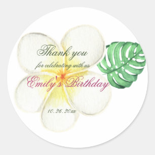 Tropical Jungle Safari First Birthday Classic Round Sticker