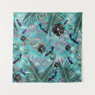 Tropical Jungle Scales Glam 2 Tapestry
