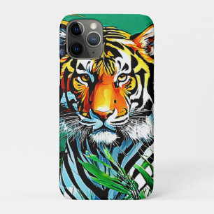 Tropical Jungle Tiger Gaze Design iPhone 11 Pro Case