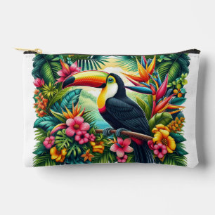 Tropical/Jungle Toucan bird Accessory Pouch