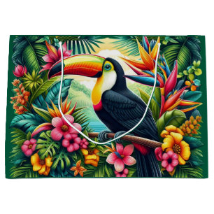 Tropical/Jungle Toucan bird Large Gift Bag