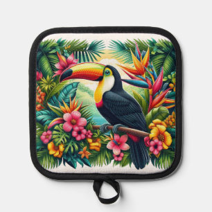 Tropical/Jungle Toucan bird Pot Holder