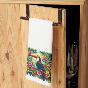 Tropical/Jungle Toucan bird Tea Towel