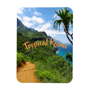Tropical Kauai Nepali Coast Hawaii Magnet