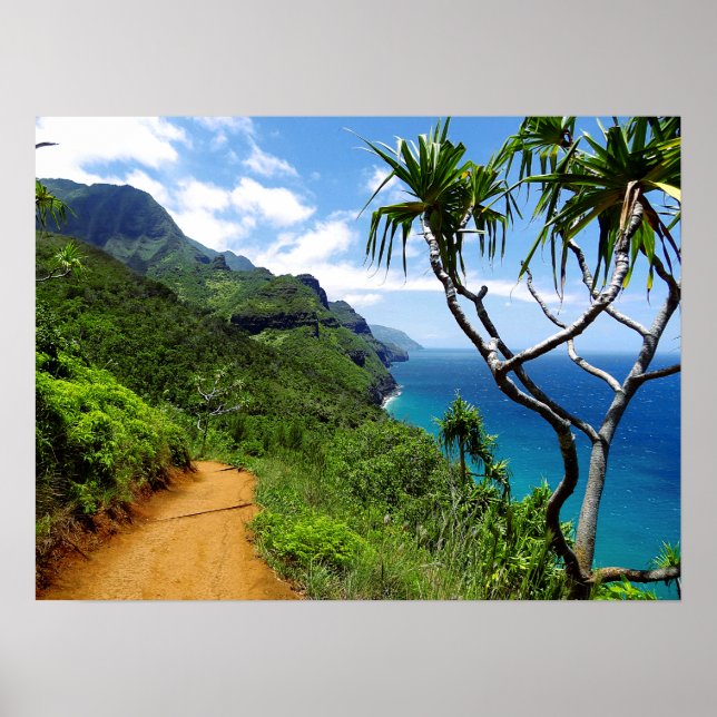 Tropical Kauai Nepali Coast Hawaii Poster (Front)
