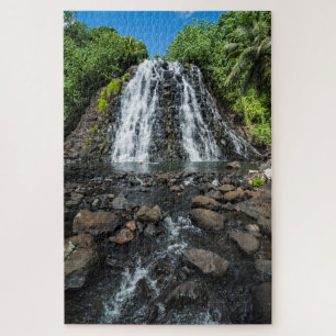 Tropical Kepirohi Waterfall Jigsaw Puzzle