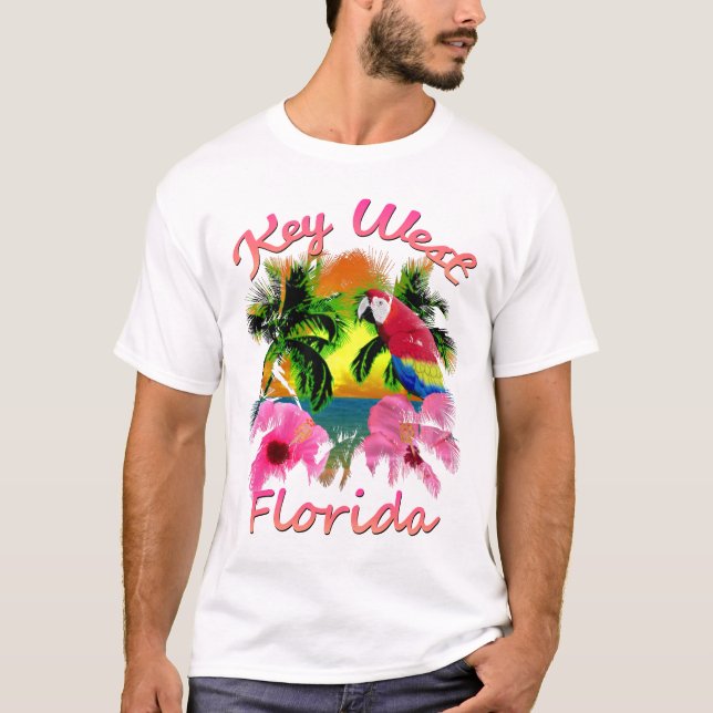 Tropical Key West Florida Keys T-Shirt (Front)