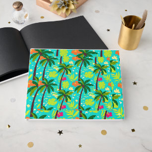 Tropical Kigai Palm Tree Aesthetic Summer Foliage Guest Book