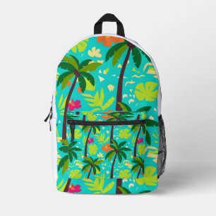 Tropical Kigai Palm Tree Aesthetic Summer Foliage Printed Backpack