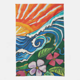 Tropical kitchen decor towel