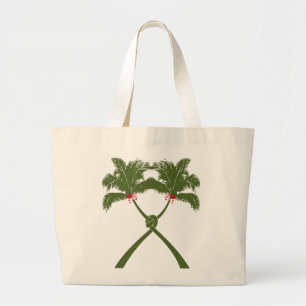 Tropical Knotted Palm Trees Beach Wedding Tote Bag
