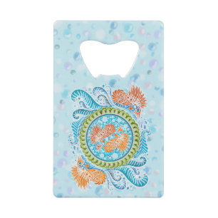 Tropical Koi Mandala Vibrant Ocean Zen Art