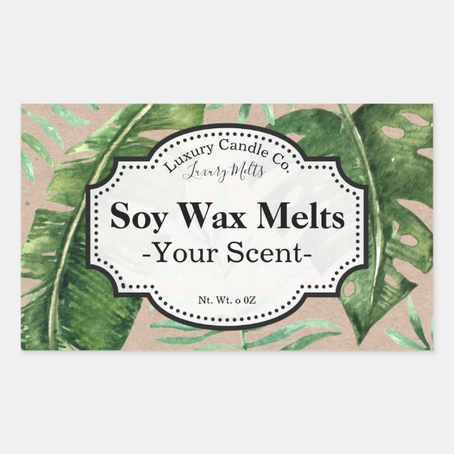 Tropical Kraft Soy Wax Melt Label (Front)