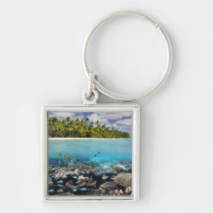 Tropical Lagoon South Ari Atoll Key Ring