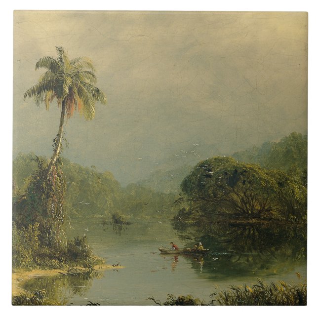 Tropical Landscape Frederic Edwin Church Ceramic Tile (Front)